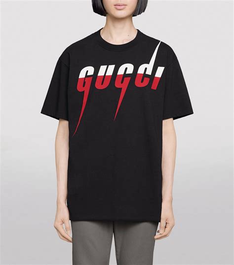 gucci blade t-shirt black|gucci shirt women black.